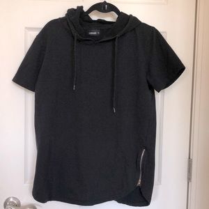 Trendy short sleeve hoodie